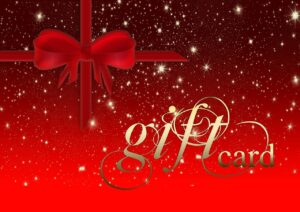 coupon, gift card, red